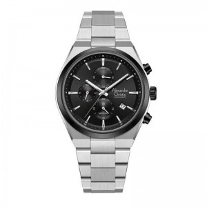 Alexandre Christie AC 8697 Silver Black Ring MCBTBBA